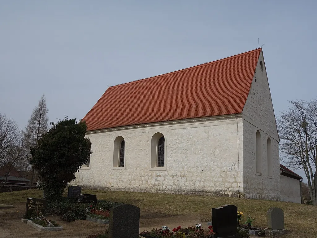 South-eastern view of church in Holzendorf, Nordwestuckermark municipality, Uckermark district, Brandenburg state, Germany
