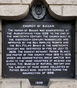 Church of Bauan historical marker