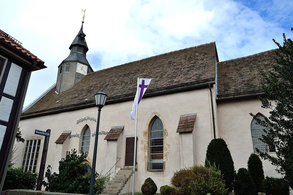 This is a photograph of an architectural monument.It is on the list of cultural monuments of Schieder-Schwalenberg, no. 16. Evangelisch-reformierte Kirche Schwalenberg