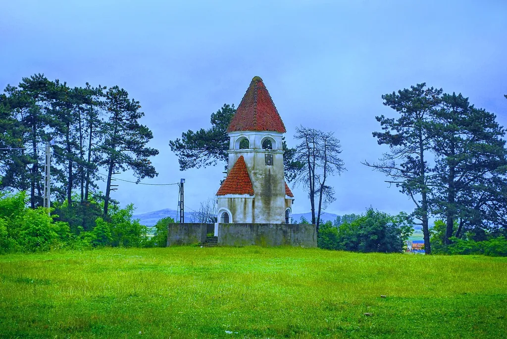 Monument to the Saxon students fallen in 1612 in Feldioara, Brașov County, Romania