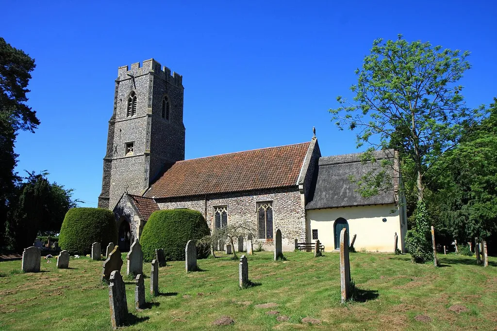 All Saints' parish church, Horsford, Norfolk, seen from south-southeast