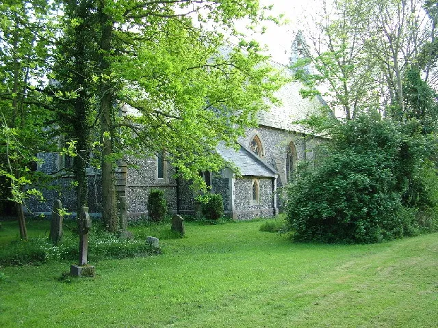 Holy Trinity parish church, Grazeley, Berkshire, seen from the northeast