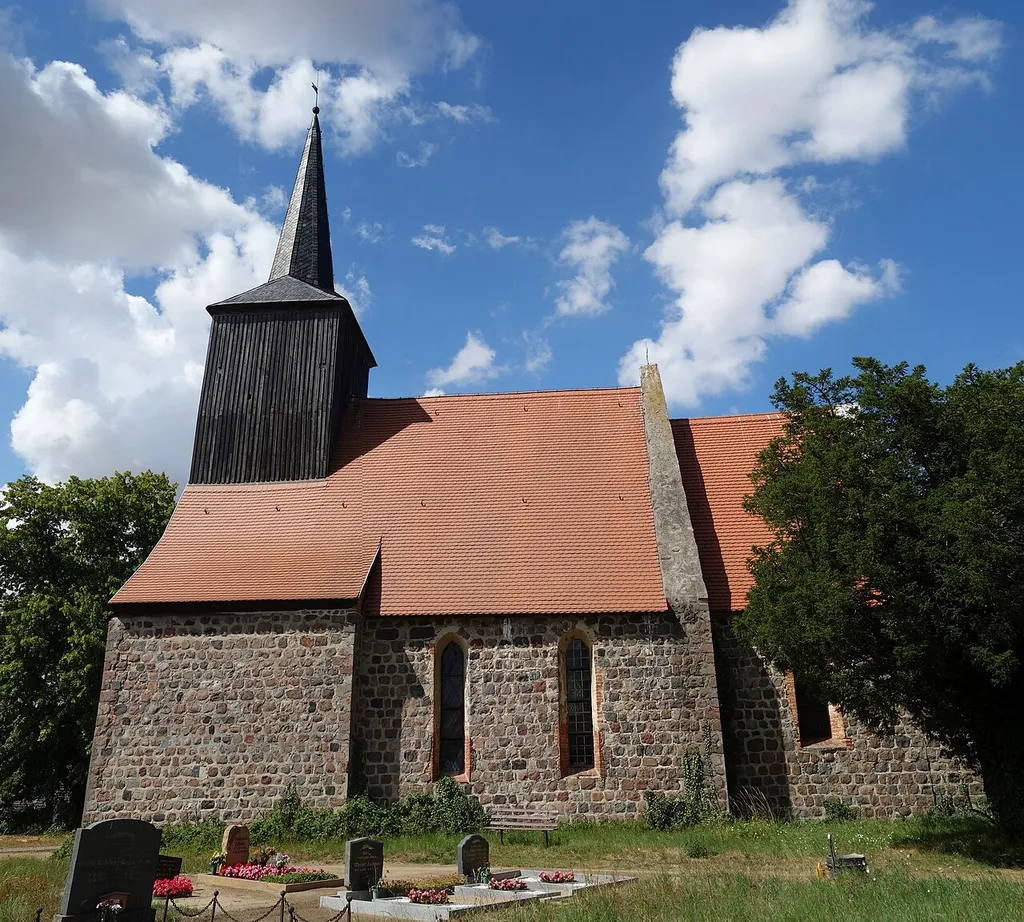 Southern portal of the church in Schapow , Nordwestuckermark municipality, Uckermark district, Brandenburg state, Germany