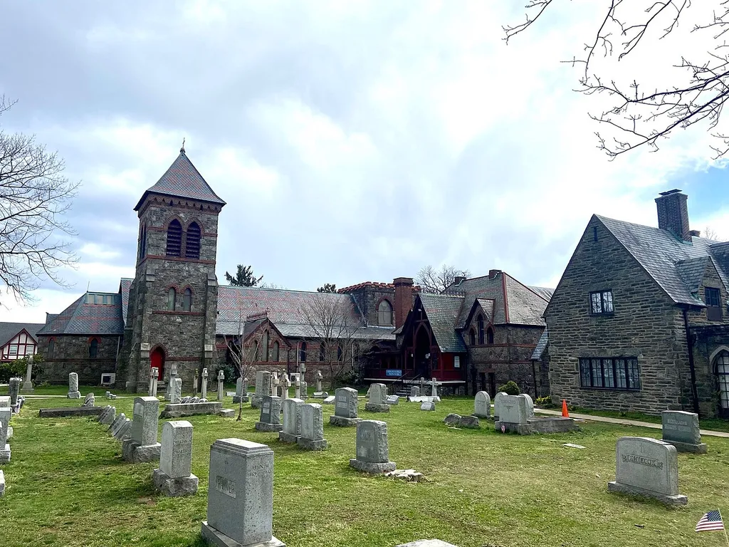 St Timothy's Episcopal Church and cemetery, Roxborough, April 24, 2022