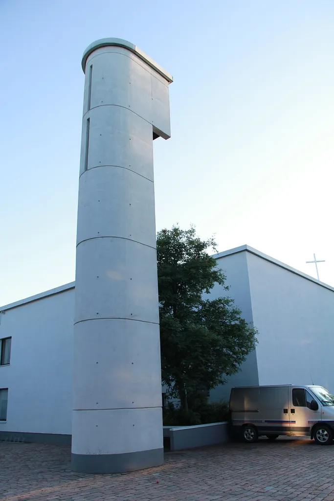 Maunula church, Helsinki, Finland. Architect Ahti Korhonen, completed 1980.