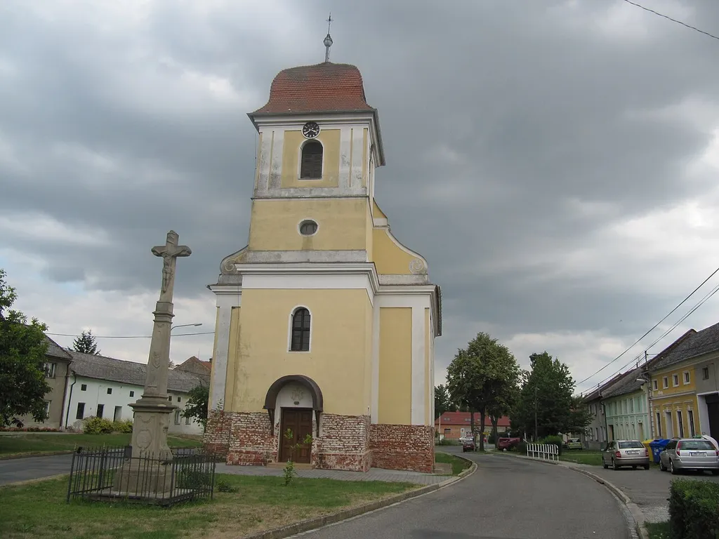 Lobodice, Přerov District, Czech Republic. Parish Church of the Immaculate Conception of the Virgin Mary.