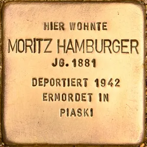 Stolperstein dedicated to Moritz Hamburger