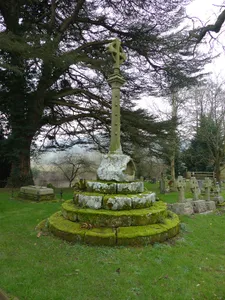 Churchyard cross in St Dubricius's churchyard