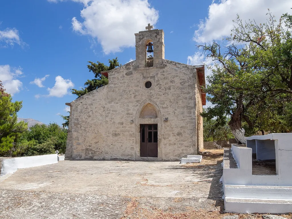 The 14th century church of Panagia in Kastri of Mylopotamos, Crete.