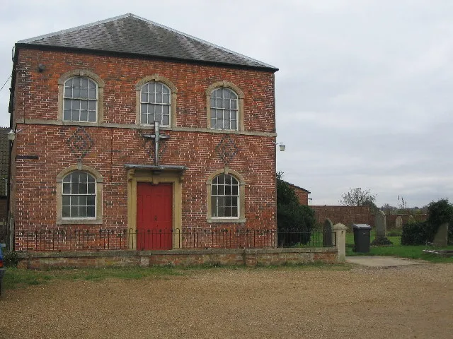Southwick Baptist church. Looking southwest to the Baptist church, and its adjacent graveyard, at Southwick.