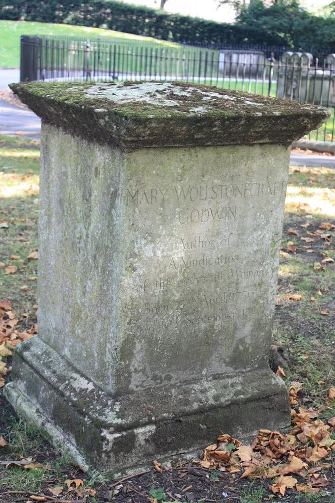 Mary Wollstonecraft's grave, Old St Pancras Churchyard, London