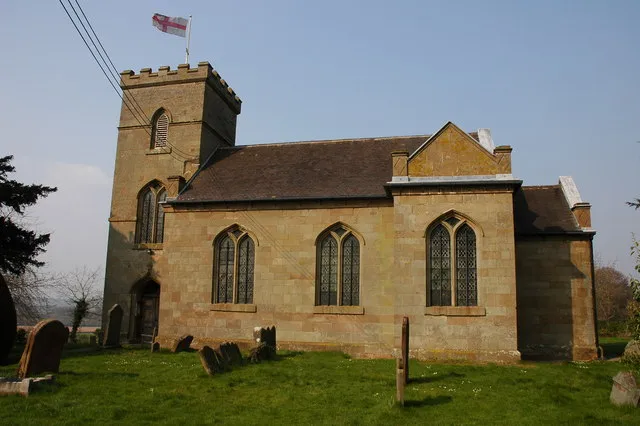 St Michael's parish church, Rushock, Worcestershire, seen from the south