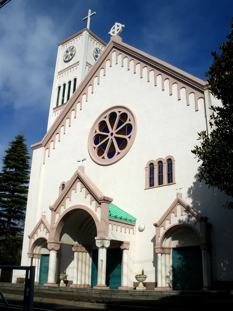 A photo of Catholic Himonya Church(also known as Salesio Church),Himonya Meguro-ku,Tokyo,Japan.