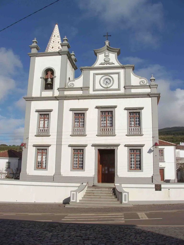Main facade of the Church of Nossa Senhora dos Milagres, Serreta, Angra do Heroísmo, Terceira (Azores), Portugal