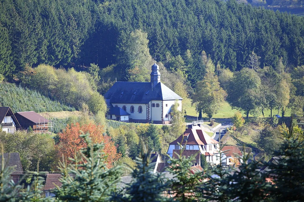 Ansicht von die Kirche von Aura