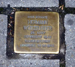 Stolperstein dedicated to Hermann Würzburger