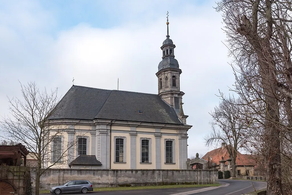 Aidhausen, Friesenhausen, Dalbergstraße 15, Kath. Pfarrkirche Mariä Himmelfahrt