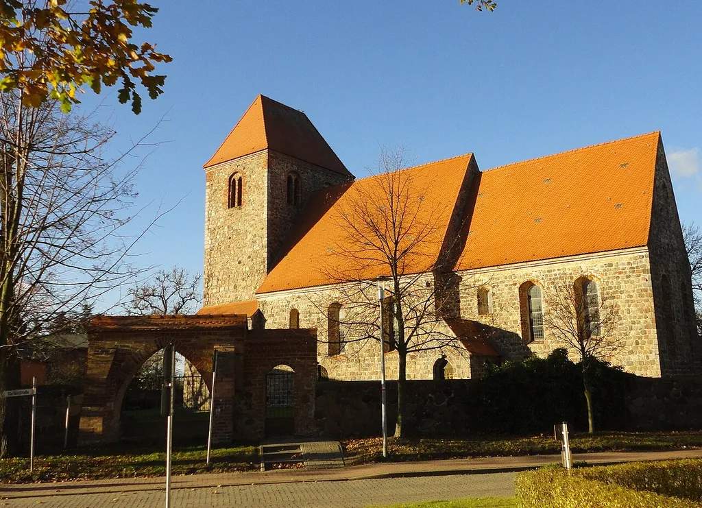 South-south-eastern view of the church in Heckelberg , Heckelberg-Brunow municipality, Märkisch-Oderland district, Brandenburg state, Germany