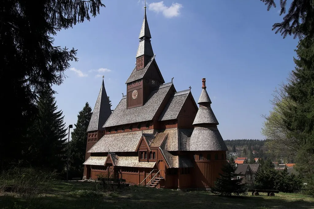 Südseite der Stabkirche in Hahnenklee