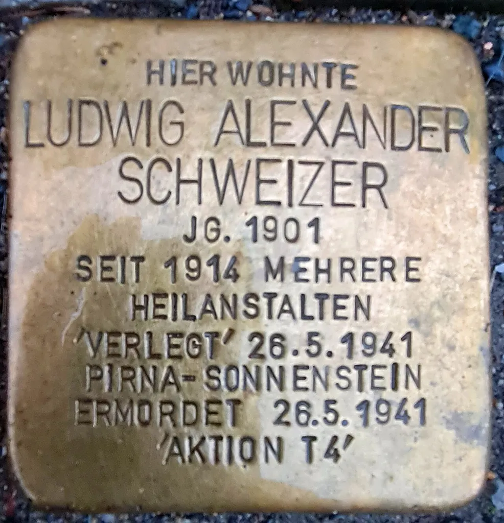 Stolperstein dedicated to Ludwig Alexander Schweizer