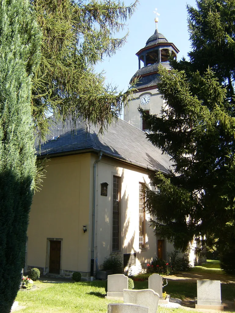 Church in Rüdersdorf, a district of Kraftsdorf in Landkreis Greiz (Thuringia).