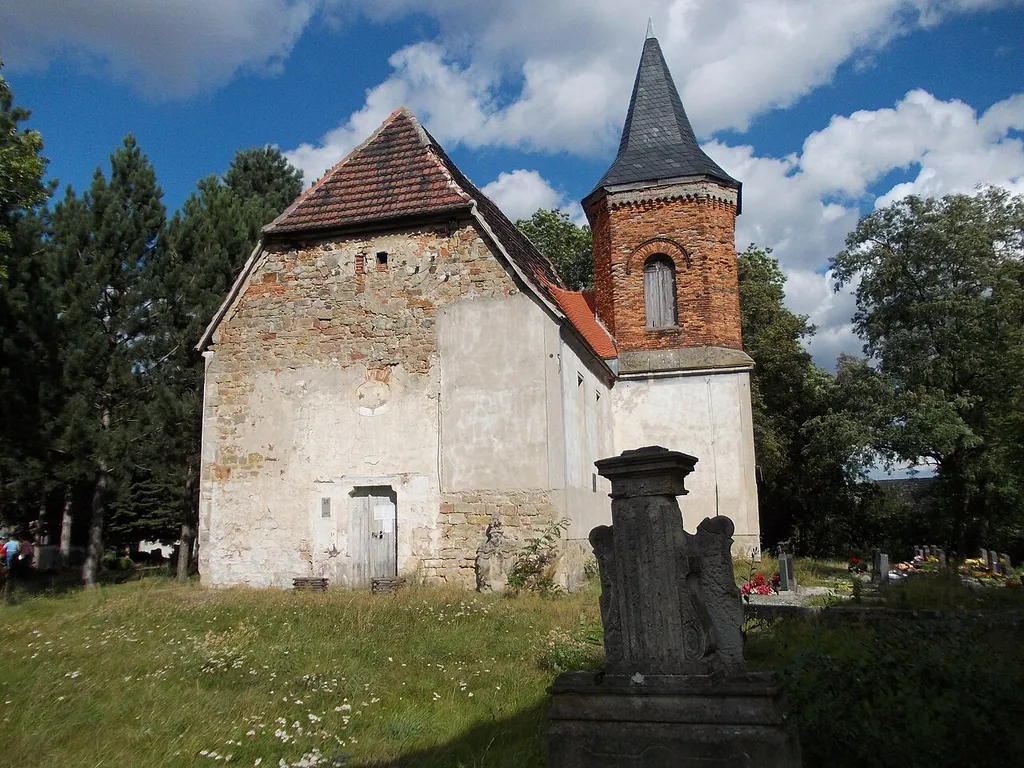 The church of the village of Krössuln (Teuchern, district of Burgenlandkreis, Saxony-Anhalt)