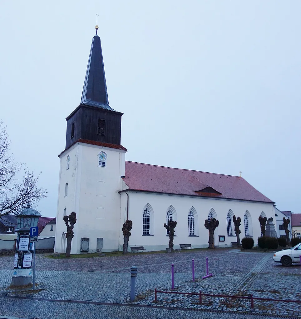 South-western view of the church in Friedland , Friedland municipality , Oder-Spree district, Brandenburg state, Germany.