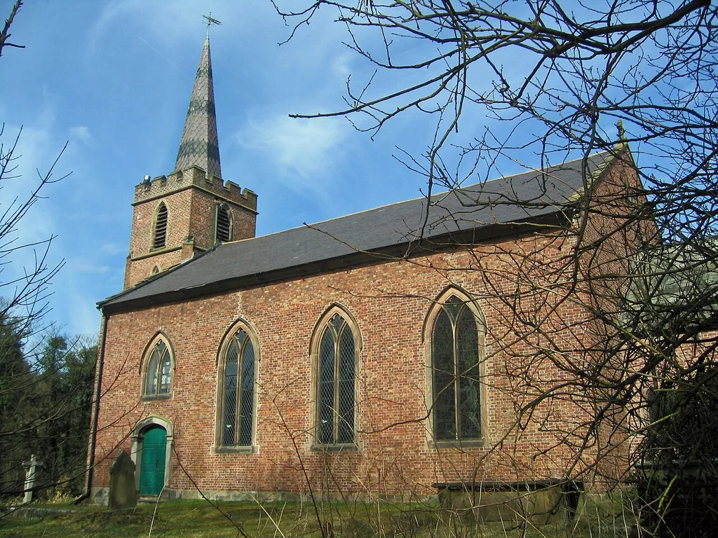 Photograph of St John's Church, Chelford, Cheshire, England, from the south