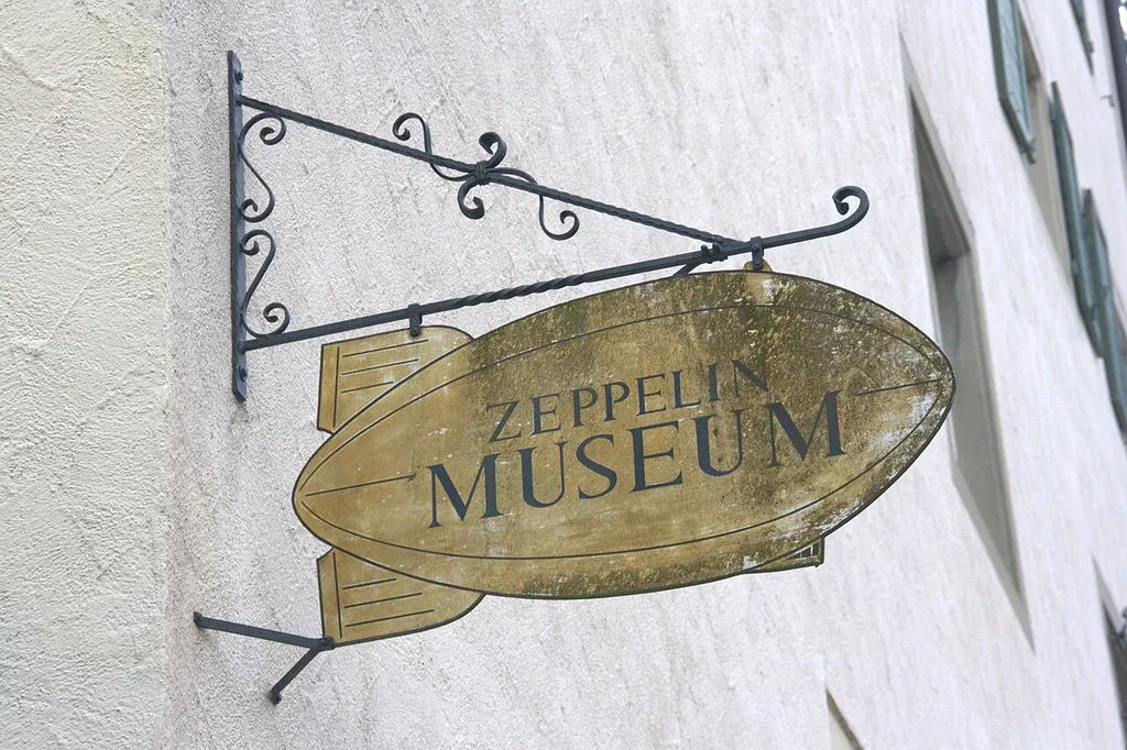A Sign in front of the Zeppelinmuseum