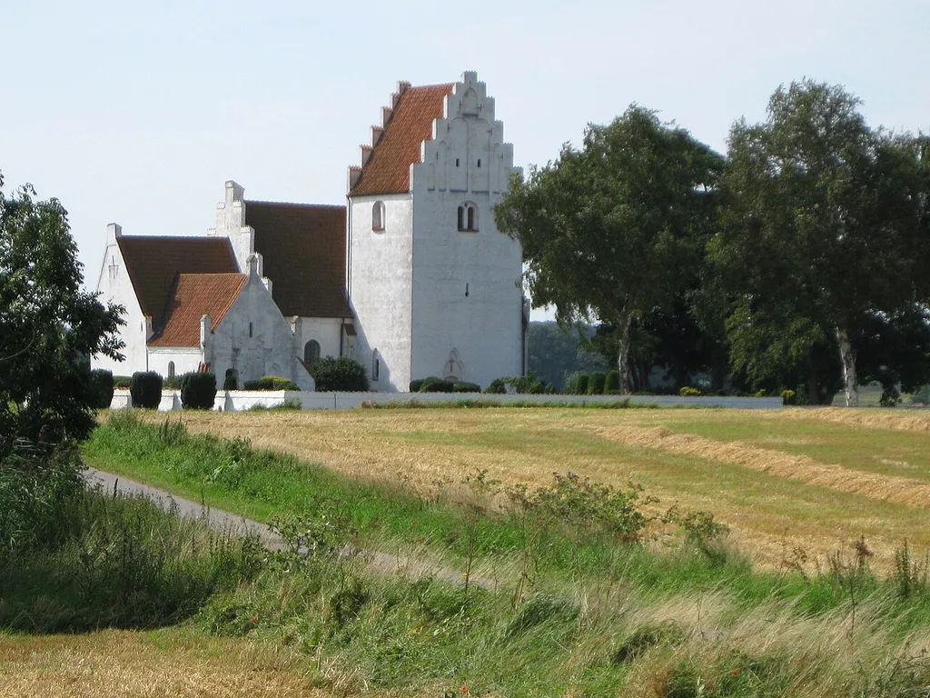 The church "Jungshoved Kirke" located on South Zealand in east Denmark.