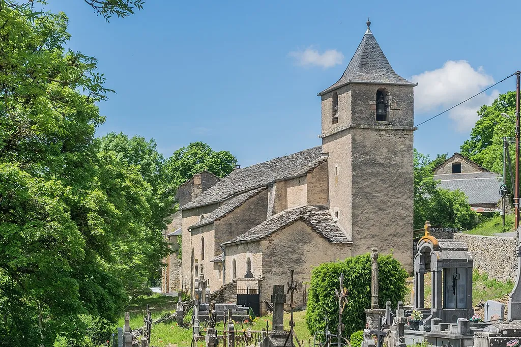 Church of Auberoques, commune of Sévérac-le-Château , Aveyron, France