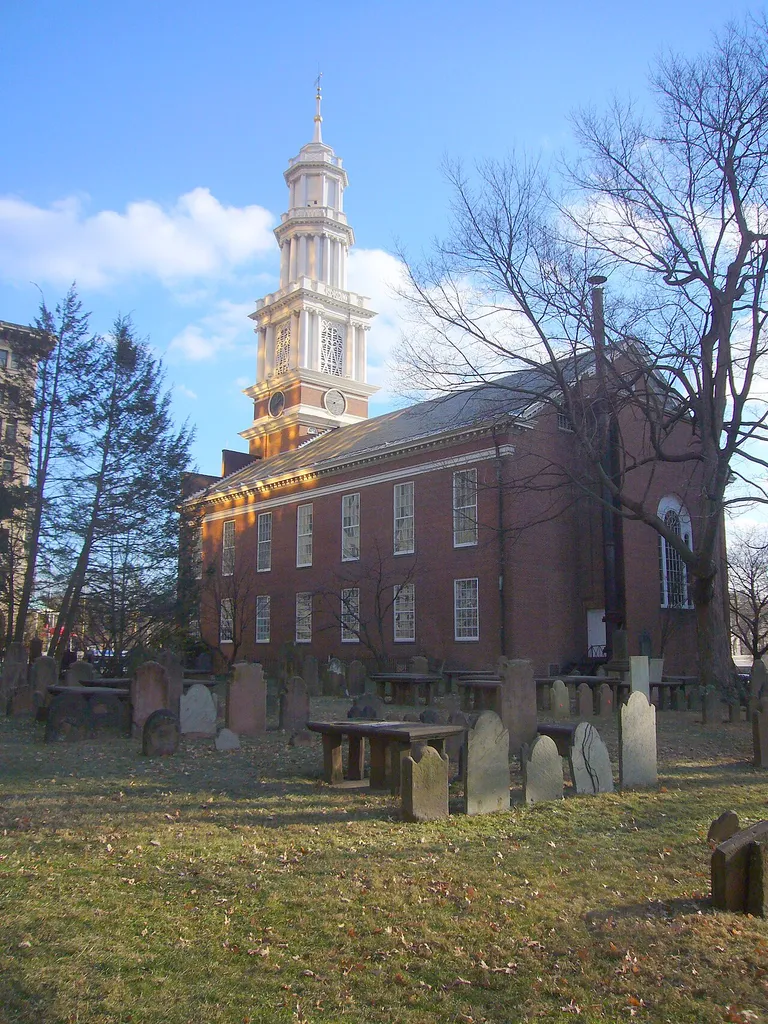 First Church of Christ (exterior) and Burying Ground, Hartford, CT, USA