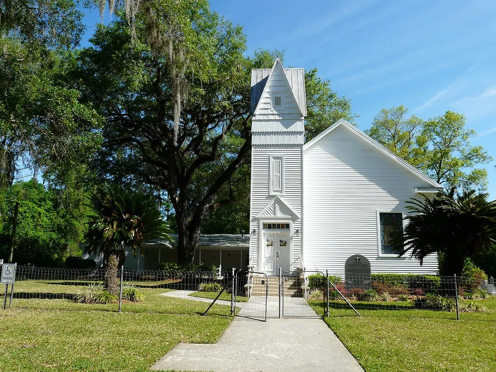 Mikesville Presbyterian Church on Clubhouse Lane in Mikesville, Florida.