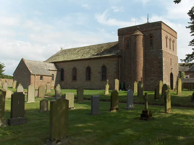 All Saints', Raughton Head. The squat tower is dwarfed by the nearby grain silo at Haythwaite Lane Farm.