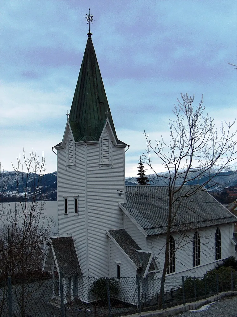 Ytre Arna kirke This is a photo of a monument in Norway, number: 85890 in the Norwegian Directorate for Cultural Heritage database.