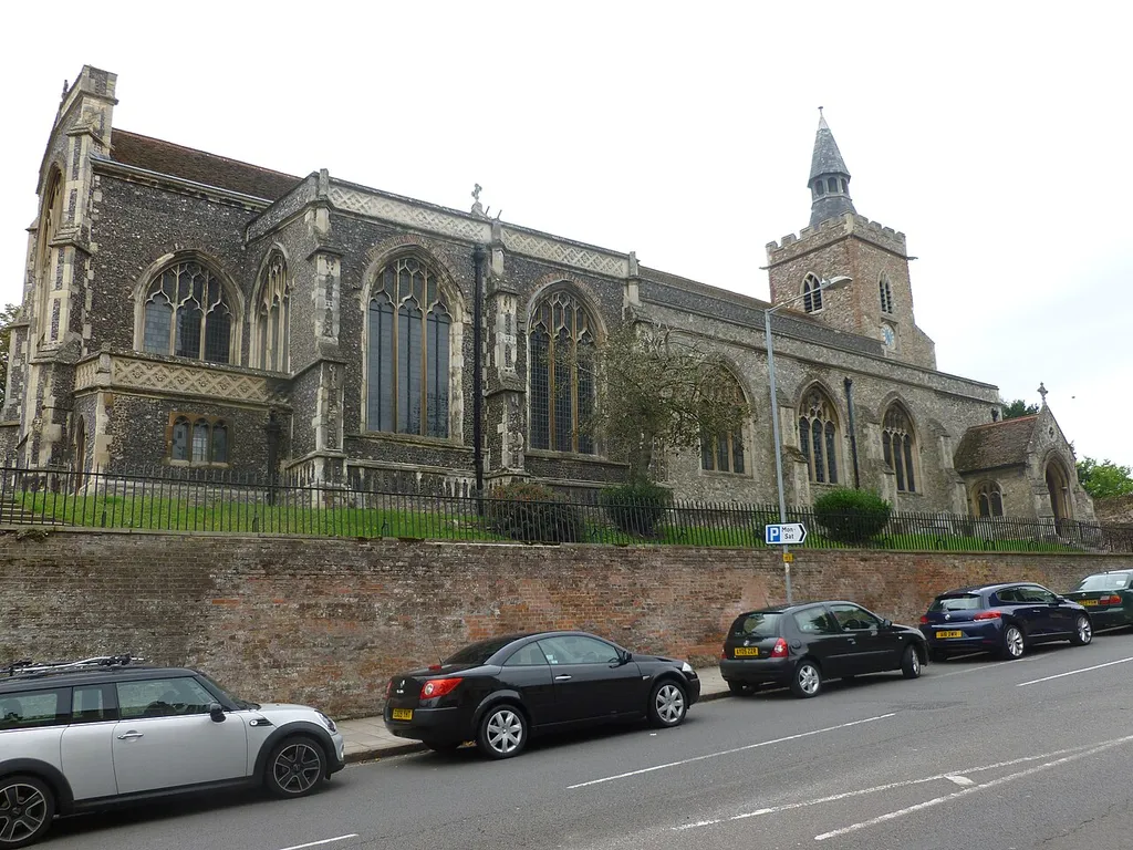 St James the Great, Colchester, photographed from the other side of East Hill