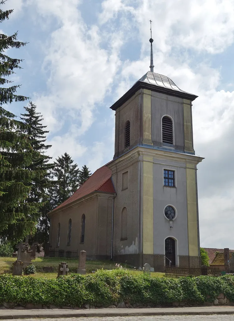 North-western view of the church in Rosenow , Boitzenburger Land municipality , Uckermark district, Brandenburg state, Germany.