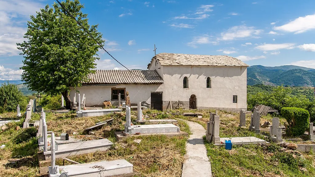 View of the church in the village Prikovci