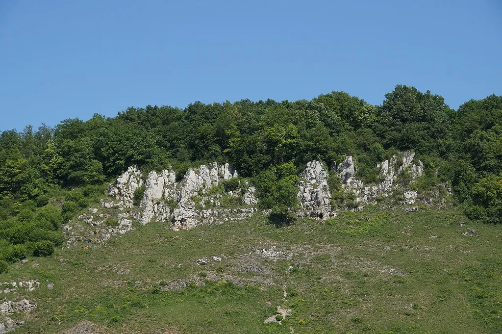 Felsformation im Süden des Keilbergs, oberhalb von Schwabelweis, Regensburg, Geotop-Nr.: 362R001