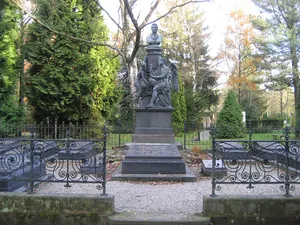 Aufbahrungshaus, Feierhalle, Friedhofsverwaltung, fünf Gefallenendenkmale, eine Gedenkstätte, usw. Wartburgstraße 47