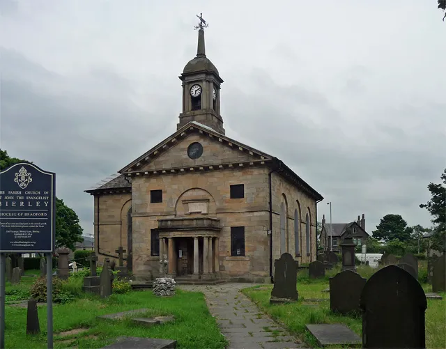 Church of St John the Evangelist, Rooley Lane, Bierley, Bradford, seen from the west