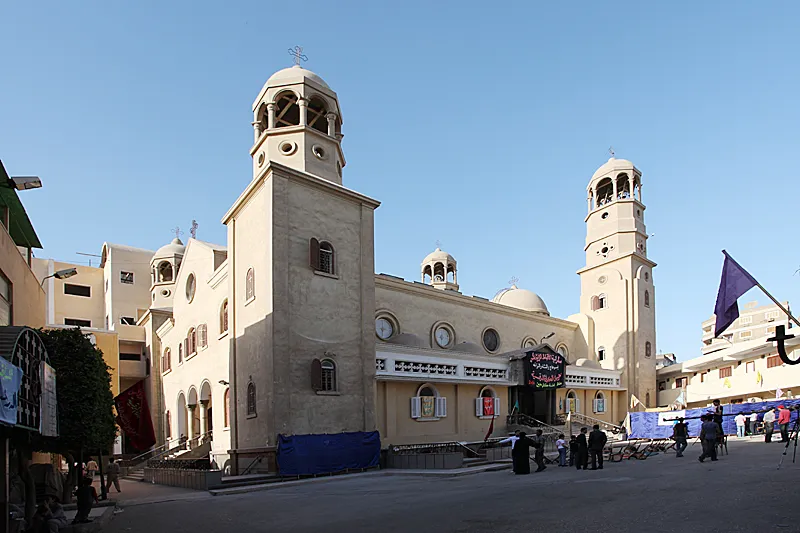 Church of the Holy George, view to the north, Sohag, Egypt