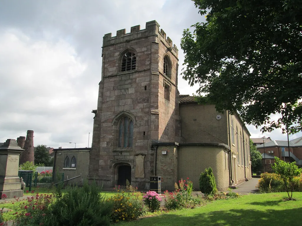 St John's Church, in Burslem, Stoke-on-Trent, viewed from the west.