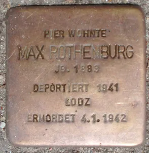 Stolperstein dedicated to Max Rothenburg