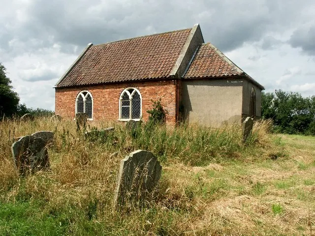 The church of All Saints, Wilksby. This remote Georgian church was built about 1790 and had the chancel added in 1802. The congregation travel from other parishes that have lost their churches, such as Claxby Pluckacre, Moorby and Wood Enderby. The church contains a mediaeval font.