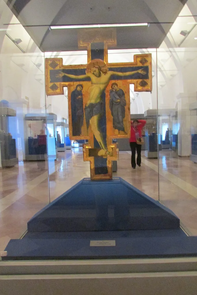 Crucifix in the Museo del Tesoro di San Francesco, Assisi, Italy.