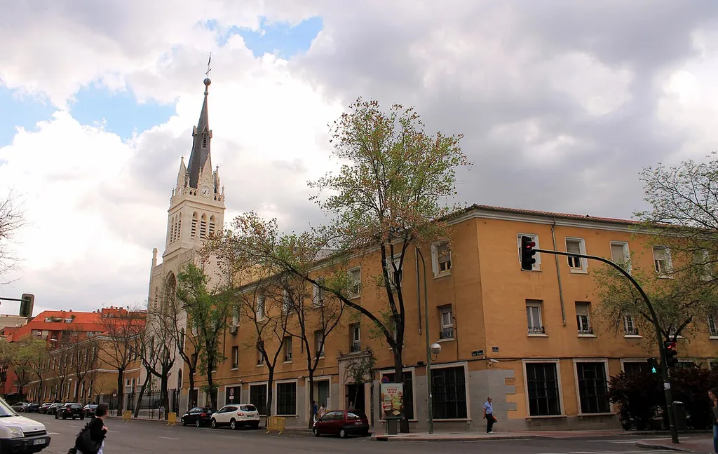 Façade of the Church and Convent of the Visitation (Salesas Reales) in Madrid (Spain).