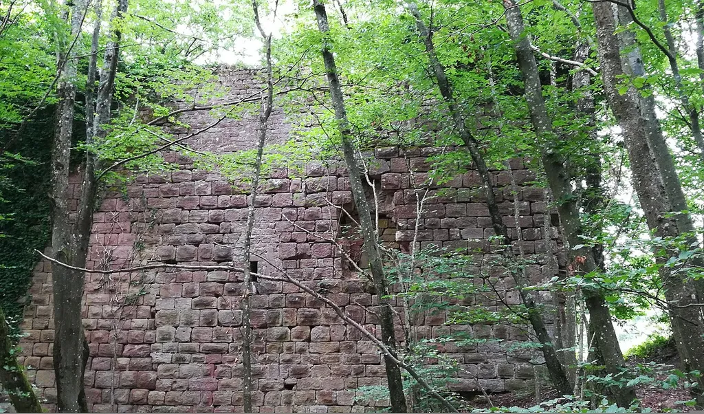 Pierres à bossages, latrines.