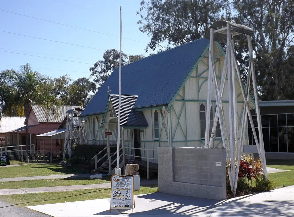 Photo of George's Anglican Church at the Beenleigh Historical Village in Beenleigh, Logan City, Queensland, Australia.