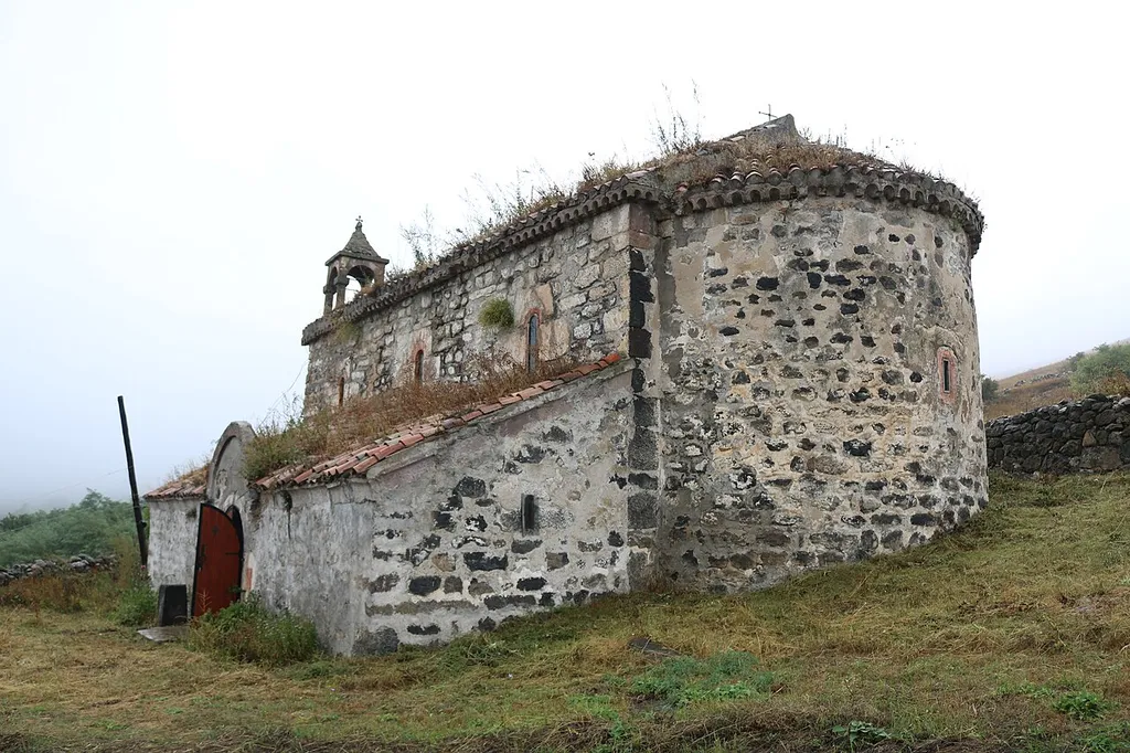 St. Basili Church of Sarkineti – monument of Georgian Architecture in Sarkineti village, Dmanisi Municipality, Georgia. The church dates back to the VIII-IX centuries.